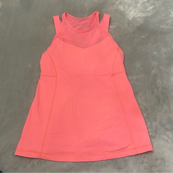 Lululemon Running In The City Tank Top/Grapefruit - 27592 - Picture 3 of 8